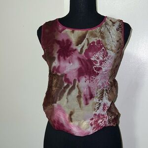ipse gazebo mesh floral tank top vintage y2k  fits like size small or size 2